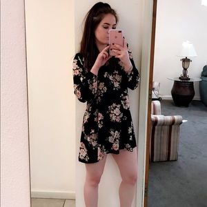 Black floral dress